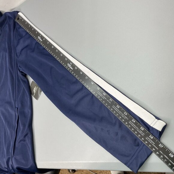 Pro Player Track Jacket Warm Up Athletic Full Zip Stripes Polyester Blue Mens XL - Picture 11 of 11